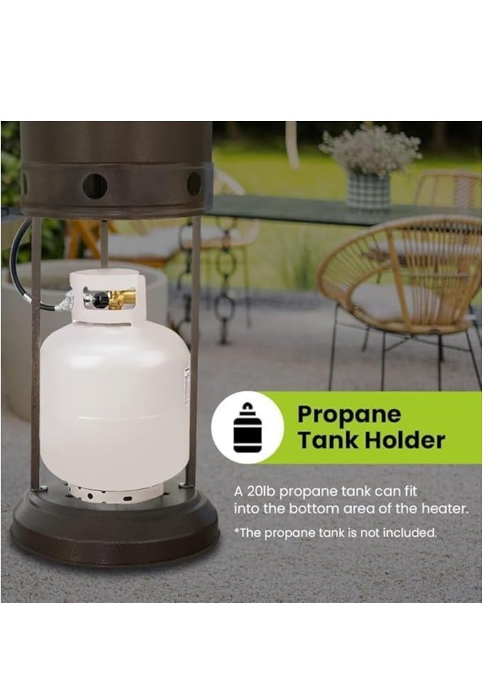 Gas Patio Heater – Outdoor Propane Heater with Overheat Protection | Standing Heater with Wheels | Ideal for Garden, Patio & Garage - Image 4