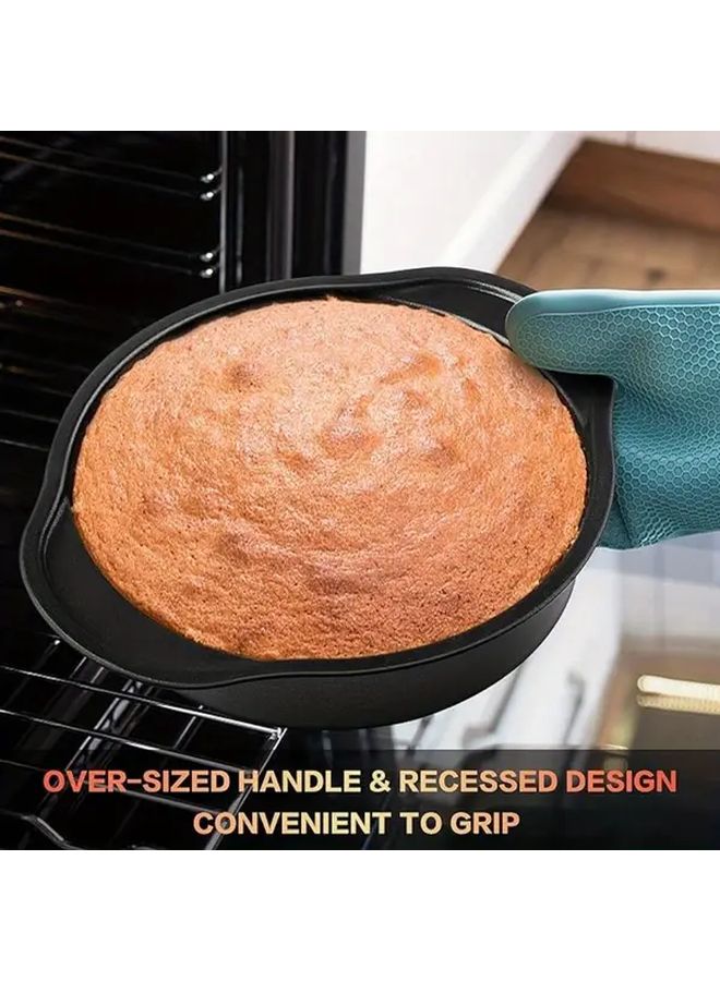 3 Piece 8 Inch Carbon Steel Round Cake Pans Nonstick Dishwasher Safe Oven Safe Baking Set - Image 5