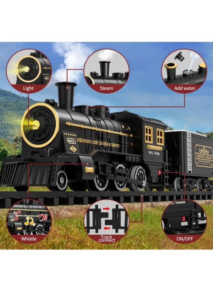 Toy Box Electric Rechargeable Train Toy with Steam Engine for Kids - Image 3
