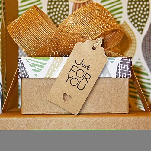 Yixiang Gift Tags,100 PCS Kraft Paper Gift Tags with Free 100ft(30m) Natural Jute Twine for Christmas Holiday Gifts Wedding Favors Art Craft - Image 5