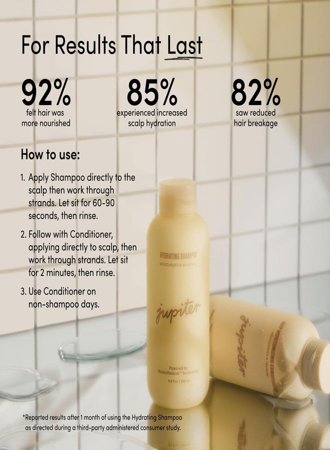 Jupiter, Physician-Formulated Moisture Boost Duo: Hydrating Shampoo & Conditioner, for Dry, Itchy, Tight Scalp, Vegan, Sulfate-Free, Color-Safe, & Paraben-Free, Deep Moisturizing Shampoo & Conditioner - Image 2