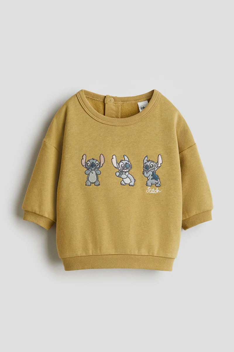 اتش اند ام سويت شيرت ببطانة ناعمة وتفاصيل زخرفة