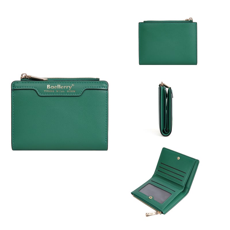 New Women''s Short Wallet baellerry Korean Fashion Two-fold Zipper Coin Purse Multi-card Wallet Women - Image 1