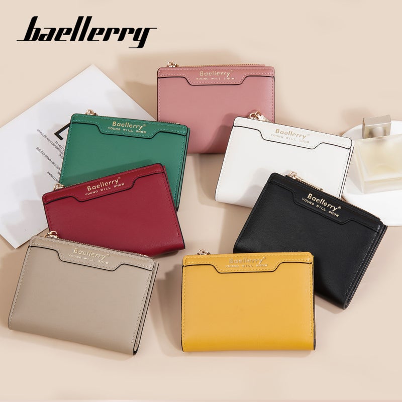 New Women''s Short Wallet baellerry Korean Fashion Two-fold Zipper Coin Purse Multi-card Wallet Women - Image 5
