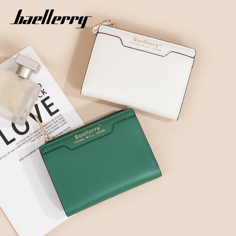 New Women''s Short Wallet baellerry Korean Fashion Two-fold Zipper Coin Purse Multi-card Wallet Women - Image 4