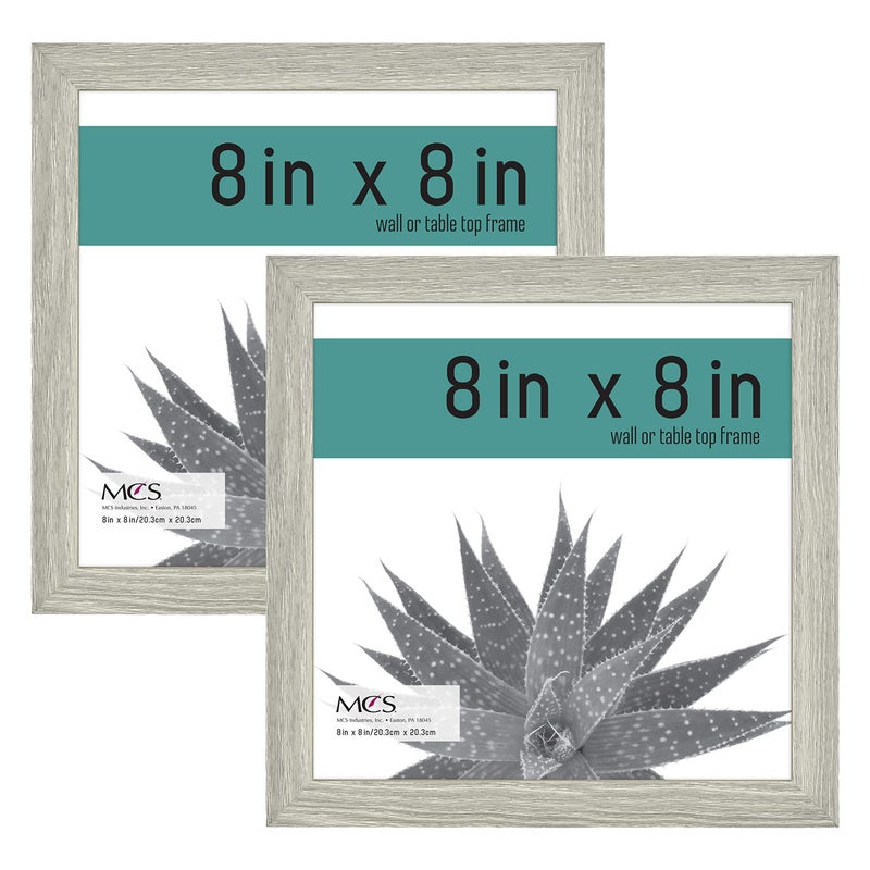 McS gallery Essential Frame  gray Woodgrain  8 x 8 in  2 pk