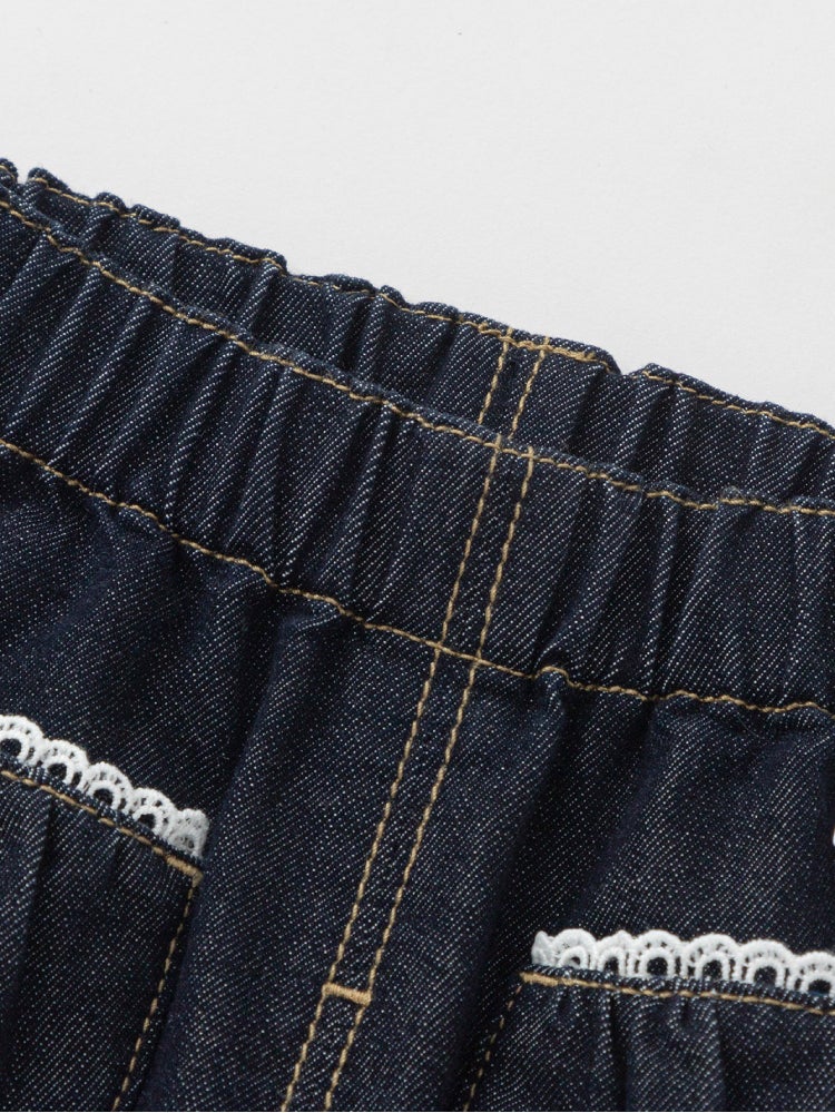 بالابالا بنطلون جينز بخياطة متباينة للبنات - Image 3