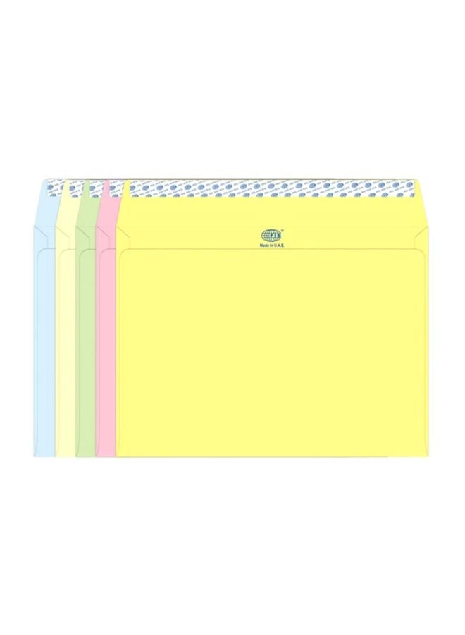 FIS Color Envelopes, Peel & Seal, Pastel, C4 (229 x 324 mm), 80 GSM, Pack of 50 - Image 1
