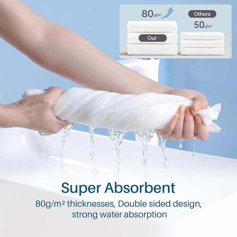 Goodern Disposable Bath Towels Set,10 Pack Ultra Soft Disposable Body Towels,Travel Towel,Quick Dry Disposable Washcloths,Portable Travel Bath Towel and Face Towel for Hotel Camping Spa Beach - Image 4