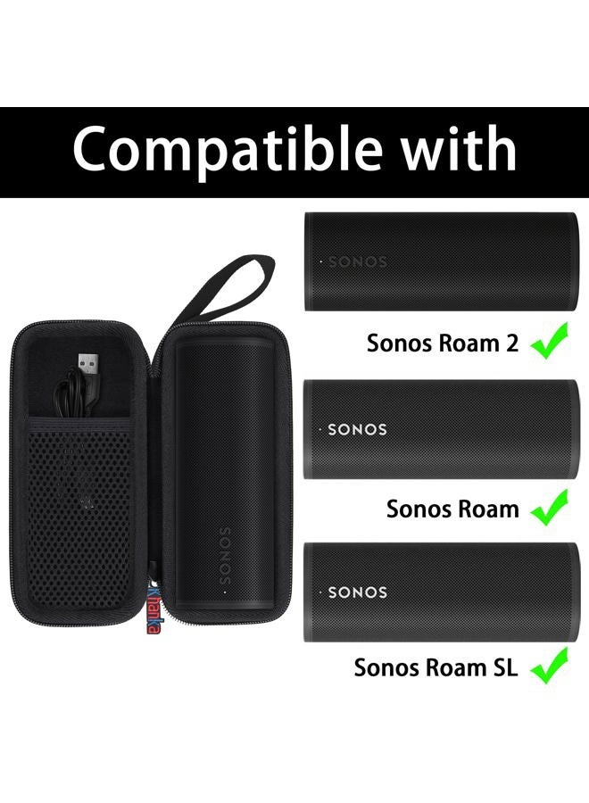 Khanka Hard Travel Case Replacement for Sonos Roam 2/Roam/Roam SL Bluetooth Speaker (Inside Black,Case Only) - Image 3