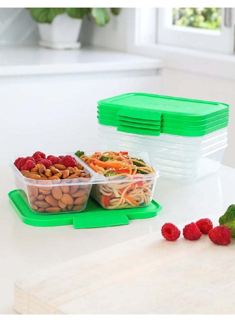 sistema - Sistema 870ML Meal Prep Nest IT Set of 5 : Meal Prep Container - Lunch Container - Portable - Leak-proof - BPA-free - Image 1
