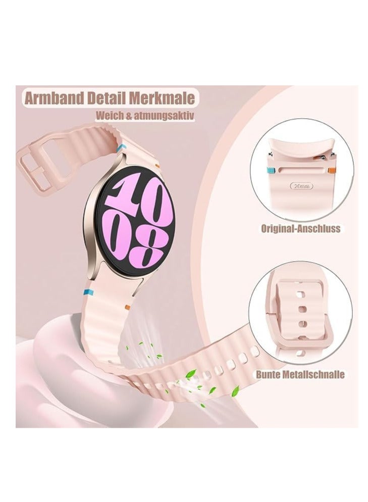 Silicone Watch Band Compatible with Watch 7 FE 6 5 4 40mm 44mm, Watch 6 Classic 43mm 47mm, Watch 5 Pro 45mm, Watch 4 Classic 42mm 46mm - Image 3