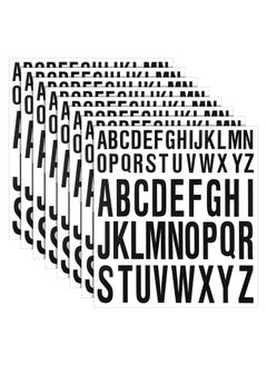 Generic 8 Sheets of Self Adhesive Vinyl Capital Letter Stickers for Crafts Outdoor Signs Posters Mailboxes Windows Doors Cars and Trucks Black 1 Inch and 2 Inch  - Image 1
