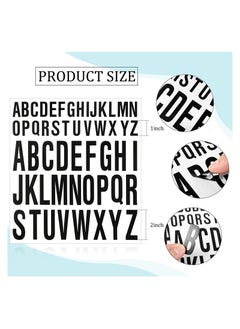Generic 8 Sheets of Self Adhesive Vinyl Capital Letter Stickers for Crafts Outdoor Signs Posters Mailboxes Windows Doors Cars and Trucks Black 1 Inch and 2 Inch  - Image 3