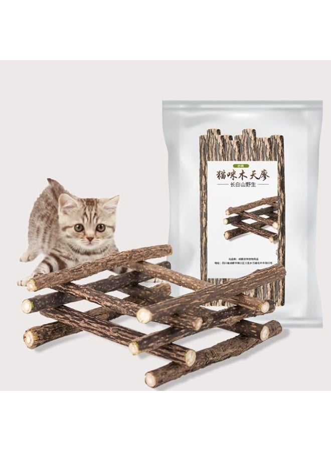 UREVO 10pcs Catnip Dental Chew Sticks for Cats – Natural Wood Catnip Teething Chew Toys, Dental Care & Entertainment for Cats - Image 1