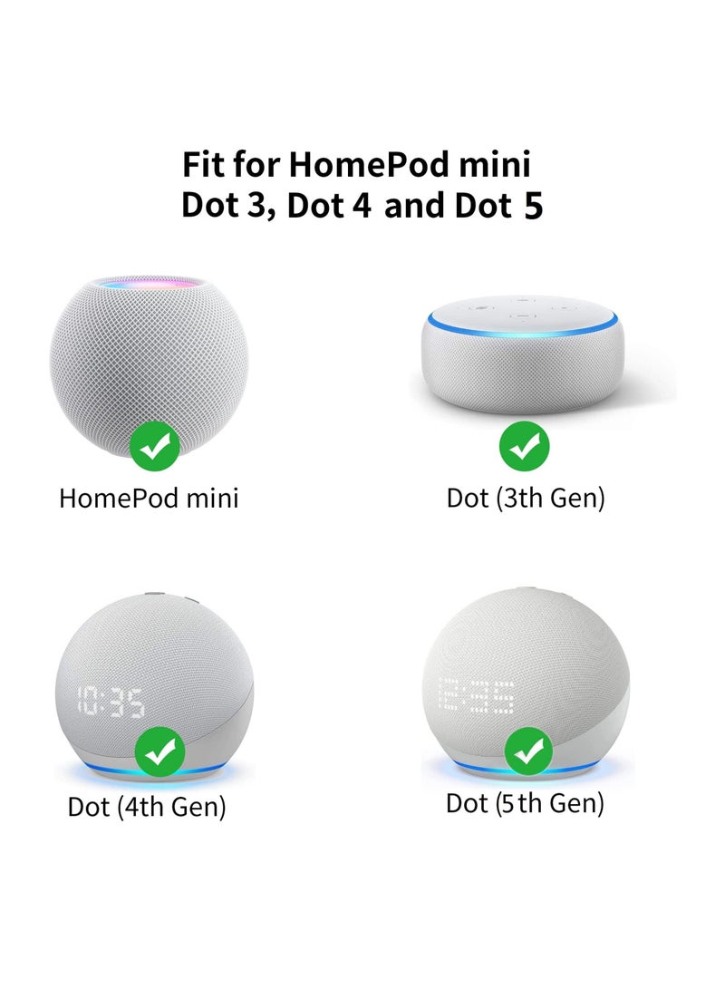 SYOSI All New 4th Gen Acrylic Holder for Dot4/5, Smart Speaker Stand, Space Saving Solution Bracket Shelf Compatible with Dot5 & Dot4 - A transparent and elegant bracket  - Image 2