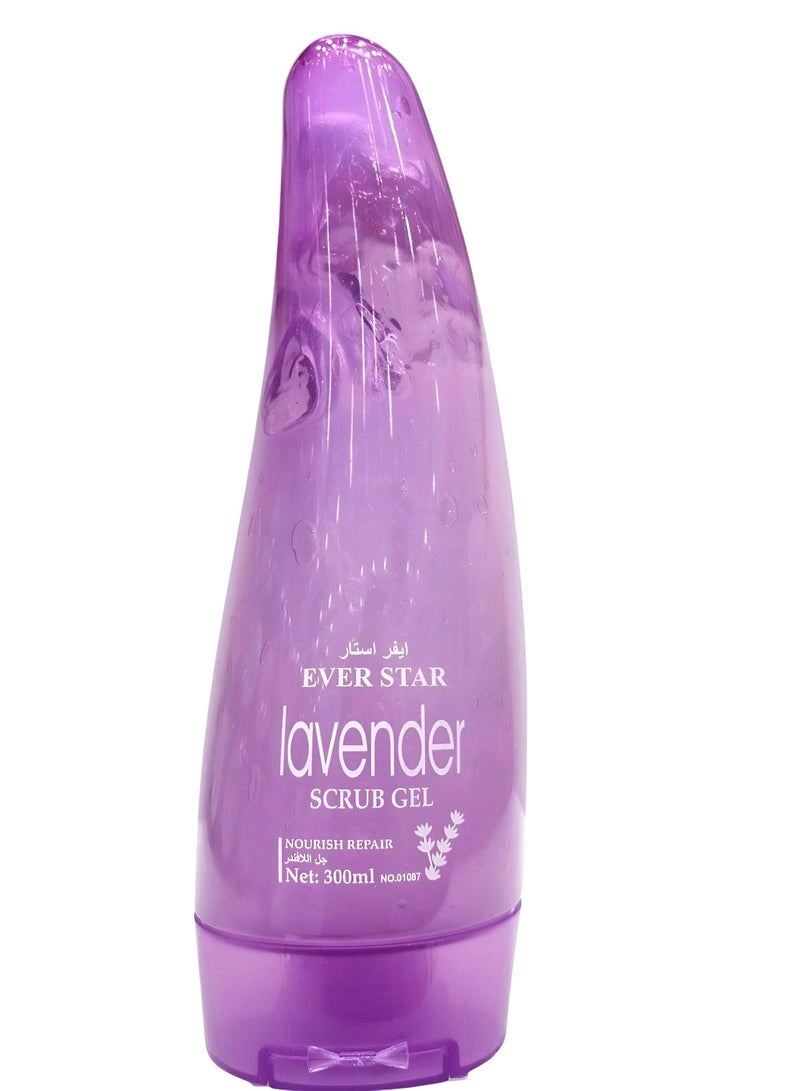 Ever star Lavender gel for the exfoliation of the face, neck and body to replenish the skin and nourish it and works to lighten the pores quickly and remove the black heads and the dead cells that cause folds for the skin can be used daily for the body and hands 300 ml - Image 2