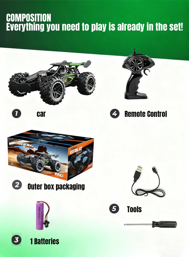 Mi VAZA Remote Control Race Car - 1:18 RC Drift Car - High Speed Vehicle Toy - 2WD, 2.4Ghz, 15KM/H , Rechargeable Battery, Suitable for Various Terrains - Kids Gifts - Image 5
