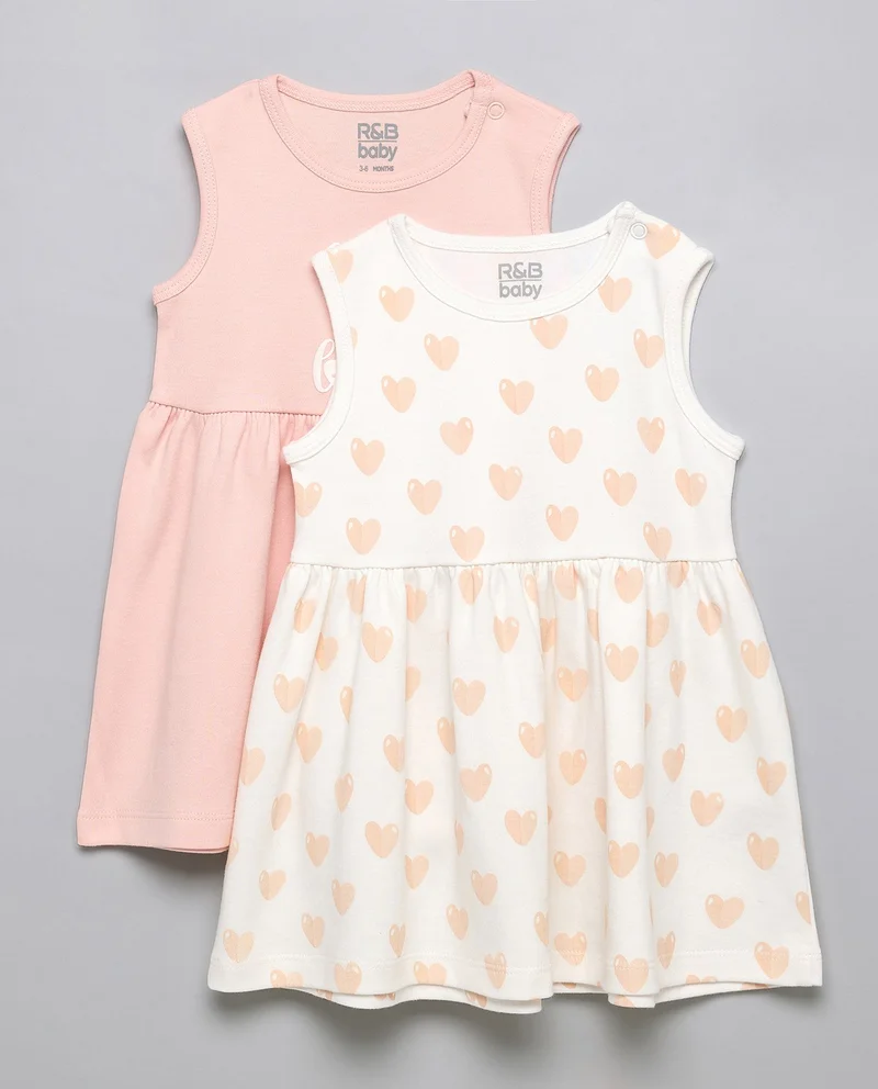 R&b 2 Pack Printed Sleeveless Dresses