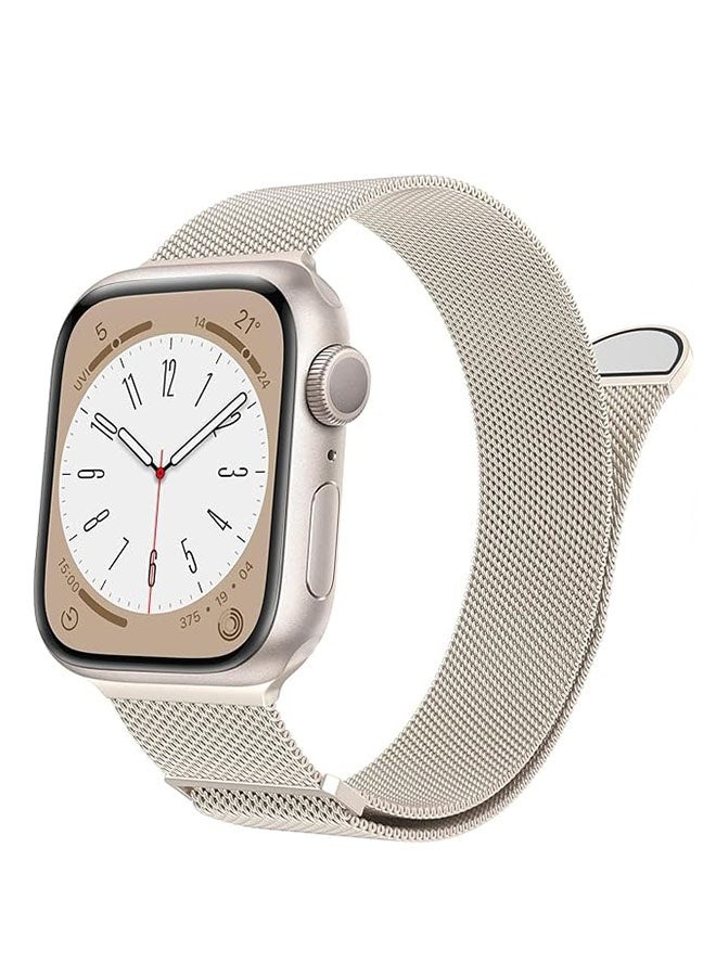 Stainless Steel Milanese Loop Band Compatible with Apple Watch Band, Replacement Band for iWatch Series 10/9/8/7/6/5/4/3/2/1, Ultra, SE, Ultra, Magnetic Wristband Bands Strap for 38/40/41mm - Image 1