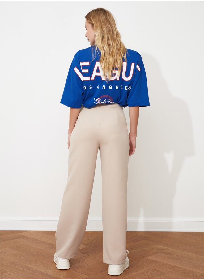 trendyol - Straight Cut Wide Leg Pleated Woven Trousers TWOSS21PL0155 - Image 1