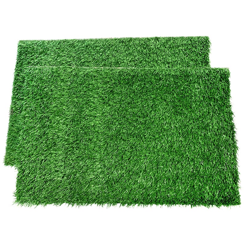 LOOBANI Dog Grass Pee Pads, 2 Pack Artificial Grass Pads for Potty Tray, Fake Grass for Dogs to Pee On, Outdoor Indoor Pee Grass for Dog Potty (18*23 inch) - Image 1