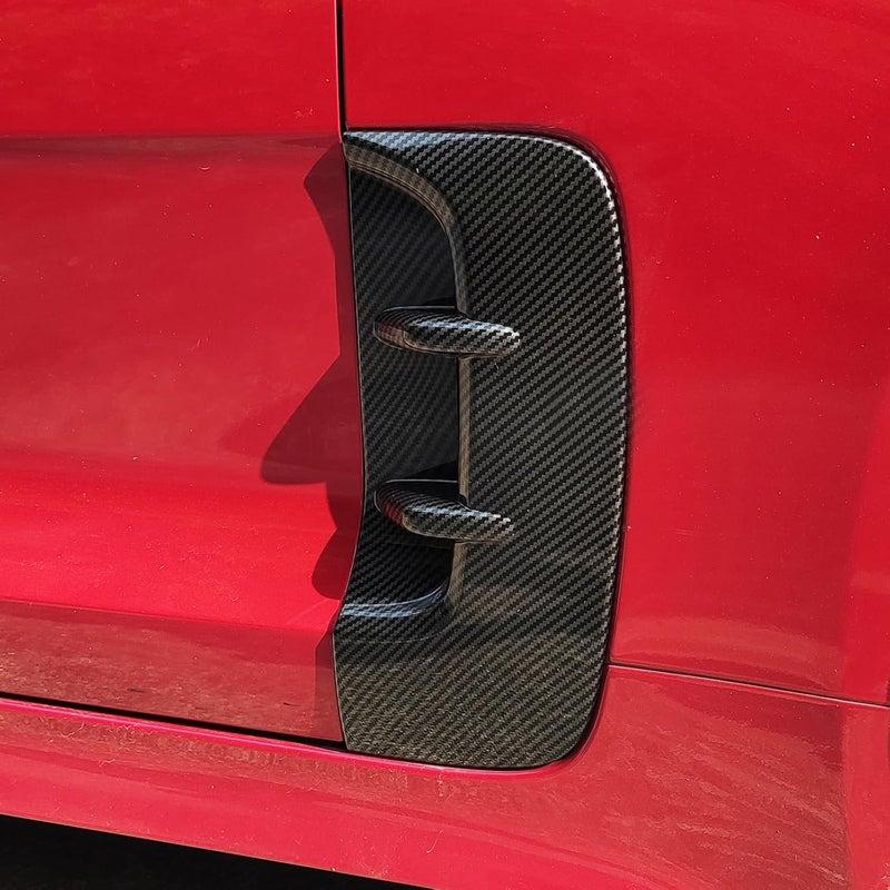 JUIVEEL Carbon Fiber Style Side Fender Vent Cover for Kia Stinger - Image 3