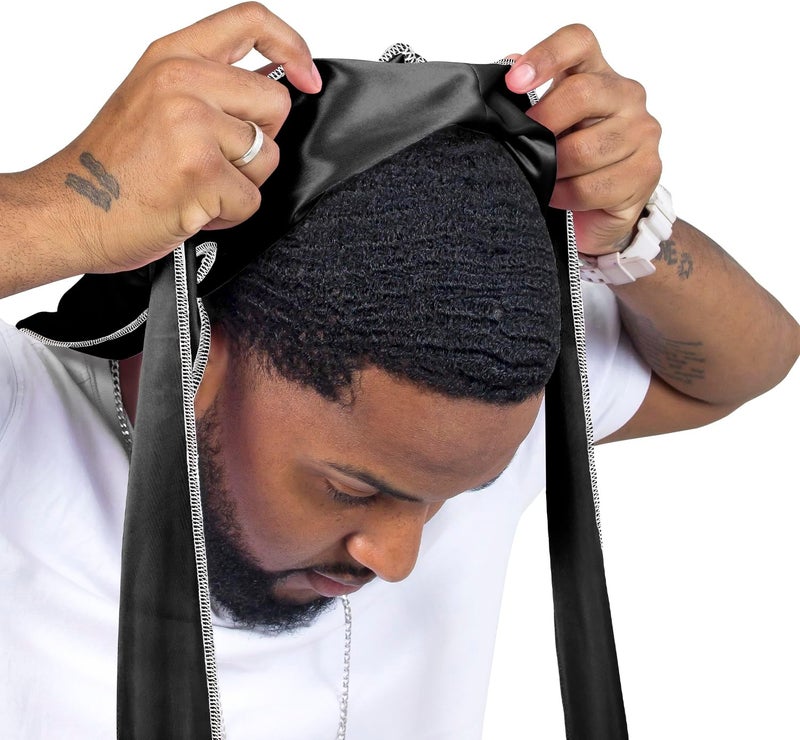 ForceWave دوراج حريري للرجال قبعة موج ساتان دوراج للرجال والنساء 360 موج - Image 4