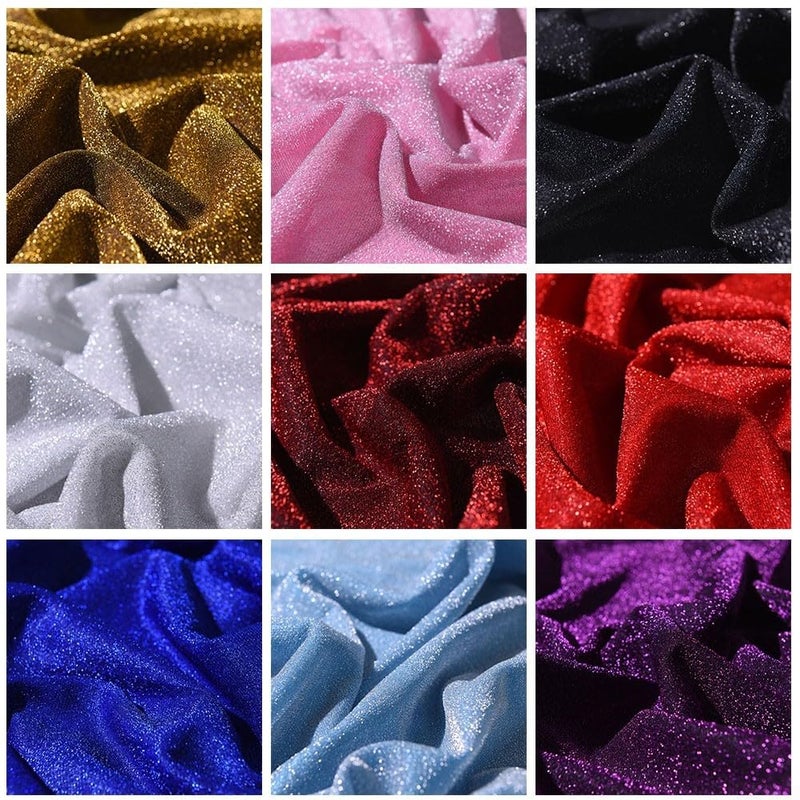قماش اللمعان الأحمر لتصميم النجوم اللامع DIY والاكسسوارات الحرفية المتنوعة - Image 3