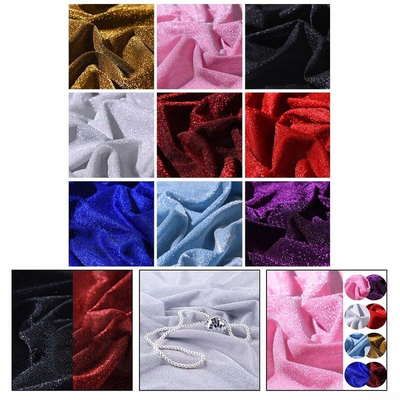 قماش اللمعان الأحمر لتصميم النجوم اللامع DIY والاكسسوارات الحرفية المتنوعة - Image 4