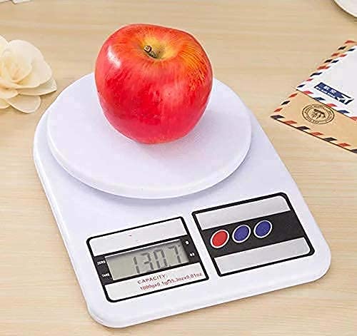 WEPTIX Digital Kitchen Scale Electronic Digital Kitchen Weighing Scale For Kitchen Weight Machine For Kitchen 10 Kg Weight Measure Spices Vegetable Liquids Weight Machine For HomeWhite - Image 2