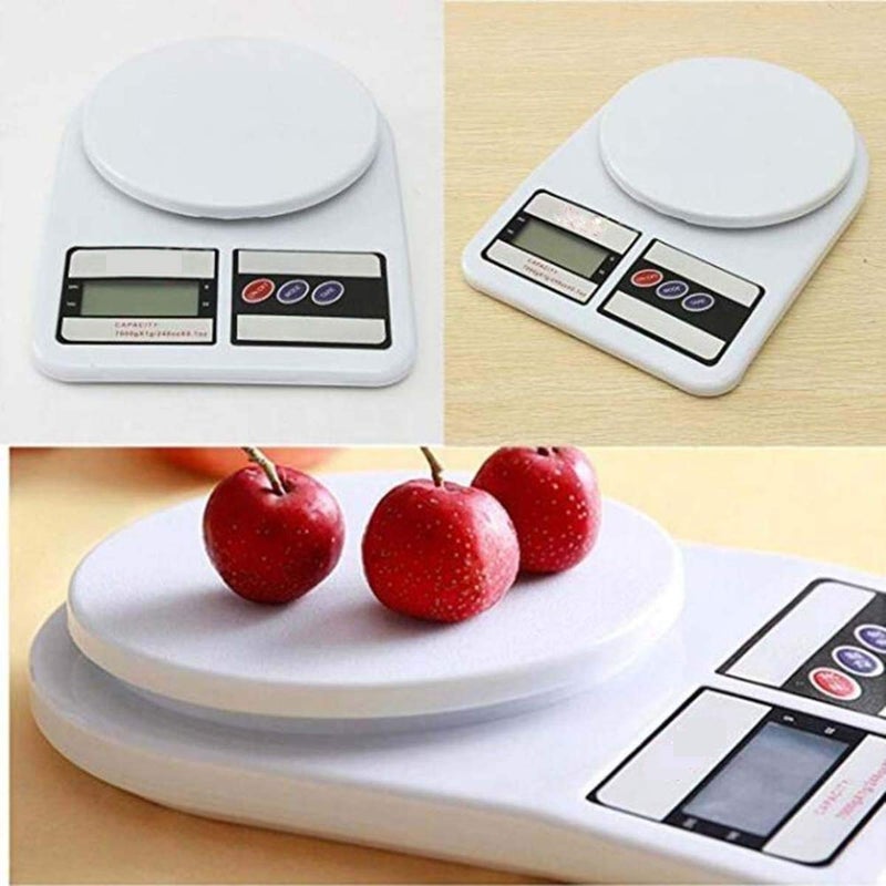 WEPTIX Digital Kitchen Scale Electronic Digital Kitchen Weighing Scale For Kitchen Weight Machine For Kitchen 10 Kg Weight Measure Spices Vegetable Liquids Weight Machine For HomeWhite - Image 5