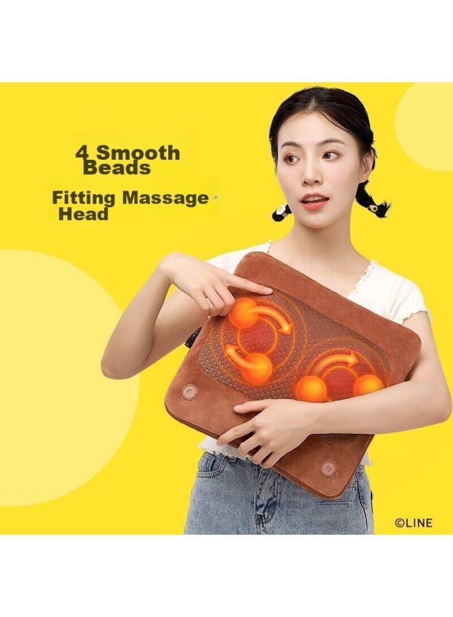 OGAWA Aojiahua Lumbar Massage Pillow, Back And Neck Heat Therapy, Acupressure, Full-body Massage Cushion, Multifunctional Hugging Pillow, Gift For Elders, Boyfriends, Girlfriends, Massage Hugging Pillow, Brown - Image 3