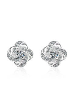 SYNSYB Elegant Crystal  Love Knot Jewelry Set for Women - Genuine Silver Plated Necklace & Stud Earrings Gift Set, Safe Hypoallergenic Materia With Luxury Gift Box  - Image 5
