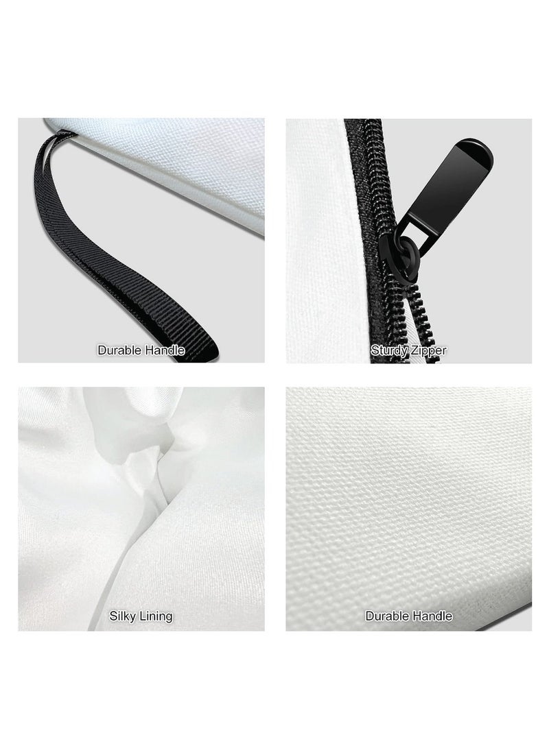 PRINTSHOP4ME Initial Monogram Personalized Travel Makeup Bag for Women Unique Birthday Gifts for Mother - Bride Bridesmaid Cosmetic bag - Initial Canvas Makeup Bag Gifts with Zipper (I) - Image 5