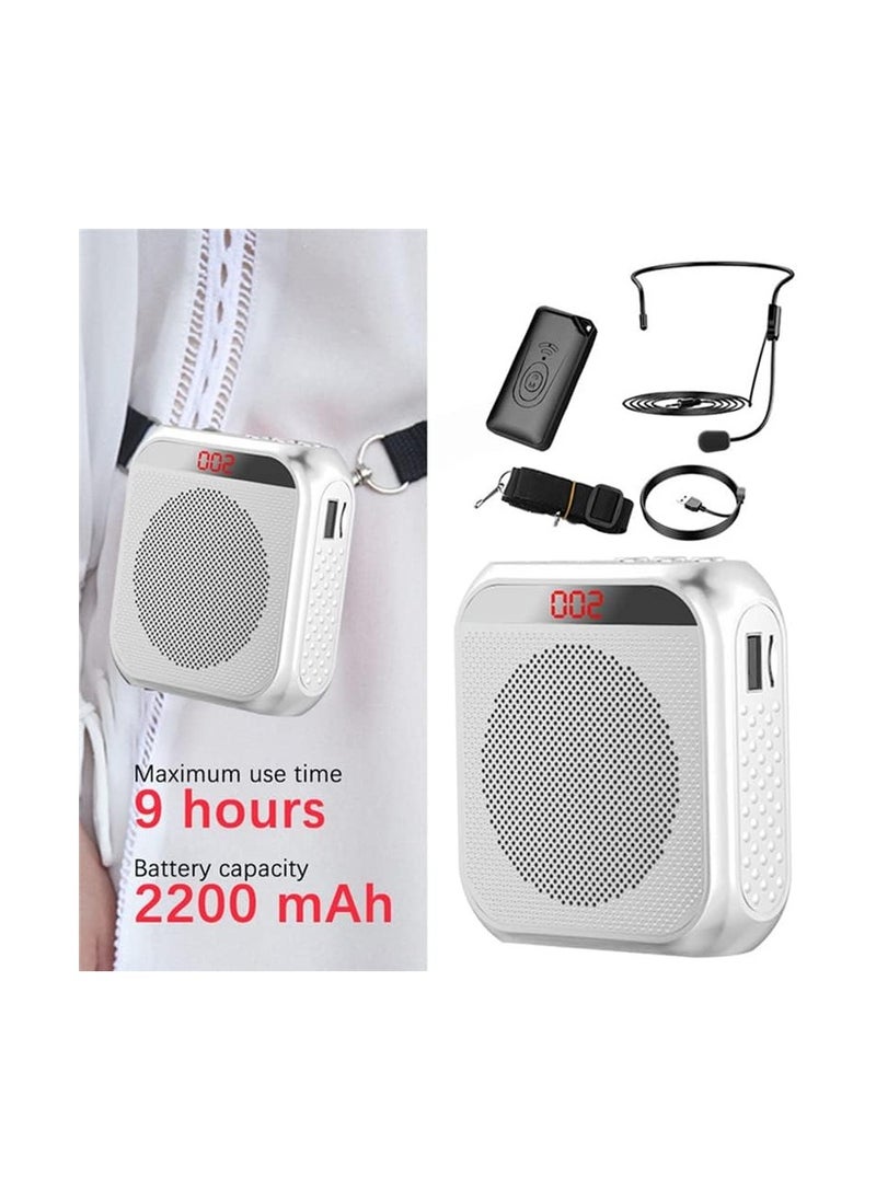 Bukela Speaker with wired microphone speaker, portable PA rechargeable speaker for personal microphone, speaker for teachers, tour guide/gym/yoga/fitness trainer (white)  - Image 2