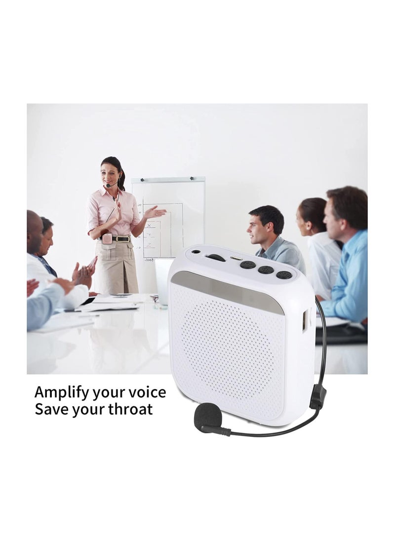Bukela Speaker with wired microphone speaker, portable PA rechargeable speaker for personal microphone, speaker for teachers, tour guide/gym/yoga/fitness trainer (white)  - Image 3