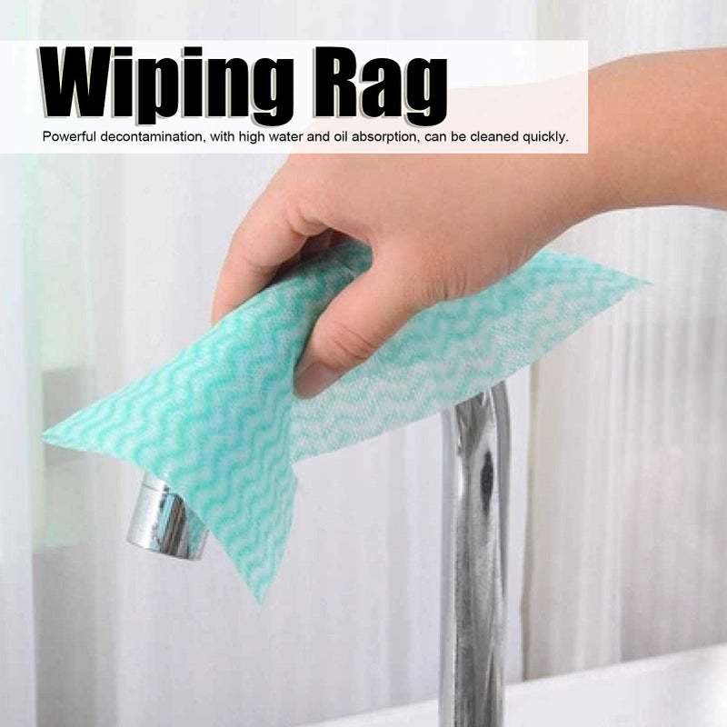 Disposable Nonwoven Cleaning Cloths 2 Packs For Dishes Kitchen Glass Tabletop Blue - Image 4