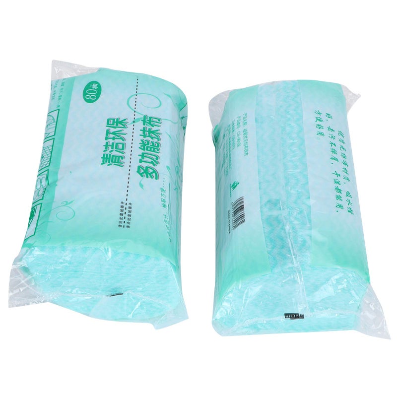 Disposable Nonwoven Cleaning Cloths 2 Packs For Dishes Kitchen Glass Tabletop Blue - Image 5