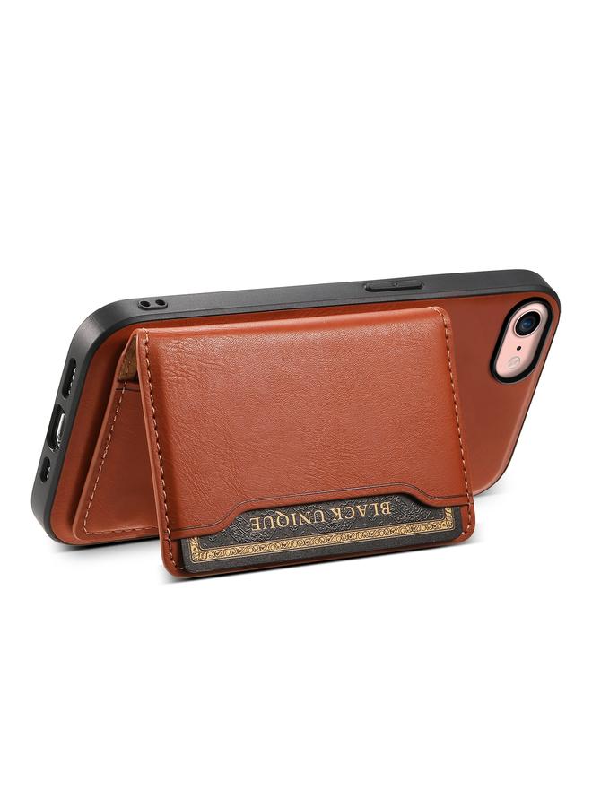 دينيور جراب لهاتف iPhone SE 2022/2020/8/7 مصنوع من جلد البقر ومحفظة MagSafe قابلة للفصل - Image 4