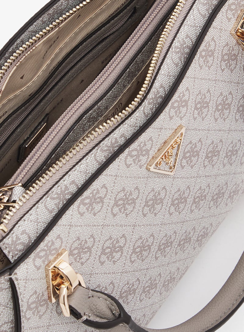 GUESS Noelle Top Handle Logo Detail Satchel - Image 5