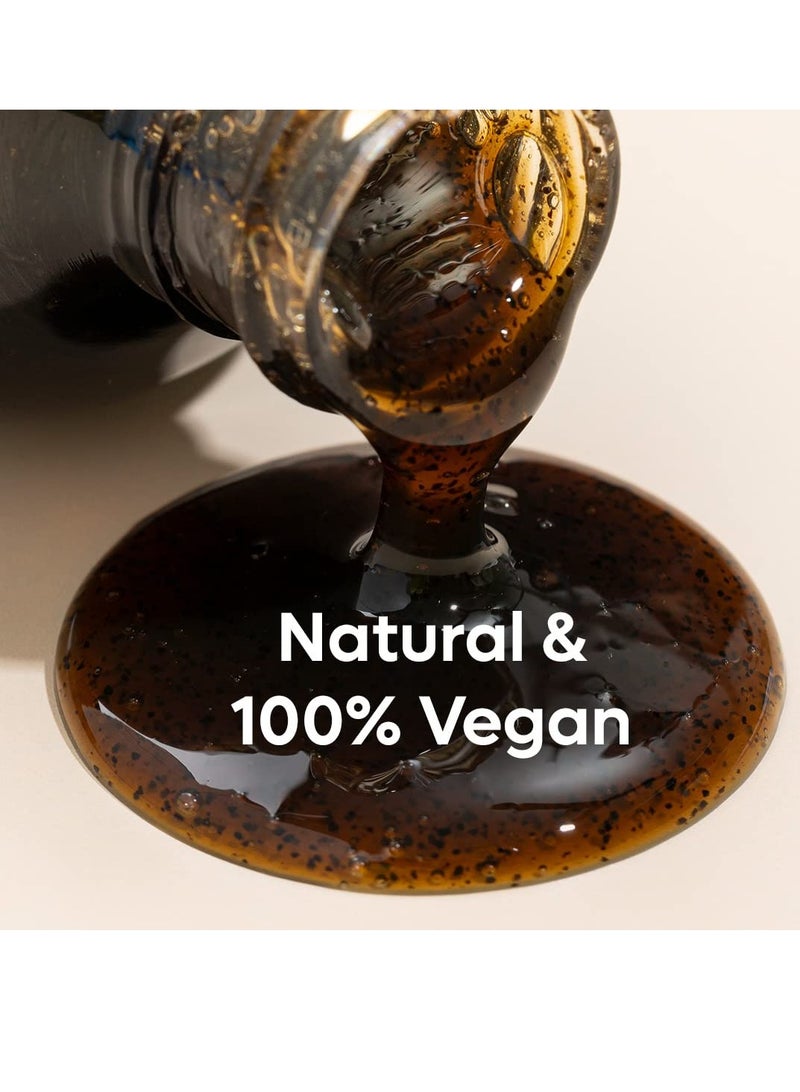 إم كافيين غسول الجسم المقشر بالكافيين لإزالة السمرة وتقشيرها (200 مل) جل الاستحمام للرجال والنساء مع حمض ألفا هيدروكسي الطبيعي، غسول الجسم المفضل لديك من الإسبريسو في عبوة جديدة - Image 3