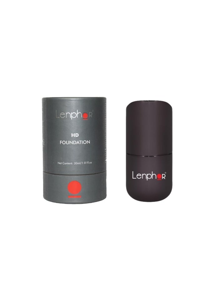 LENPHOR Professional Waterproof Semi-Matte Hd Foundation For All Skin Type Ivory 30Ml|High Coverage Liquid Foundation - Image 4