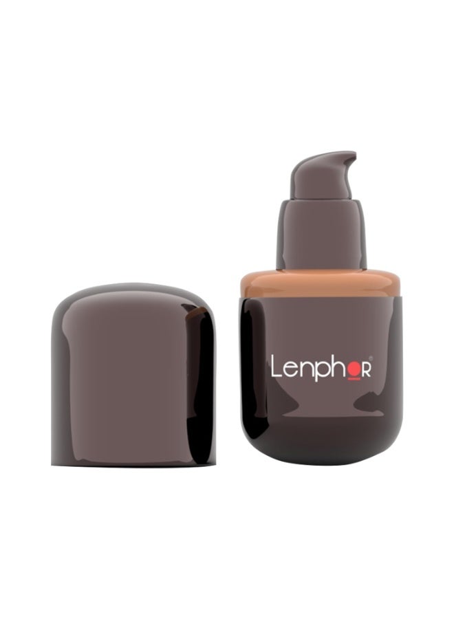 LENPHOR Professional Waterproof Semi-Matte Hd Foundation For All Skin Type Ivory 30Ml|High Coverage Liquid Foundation - Image 1