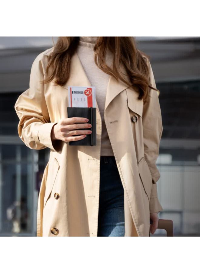 Bone Travel Wallet With Integrated Passport Holder, Multifunctional Doent Case, Bank Card Organizer, International Flight Ticket And Boarding Pass Card Holder - Image 5