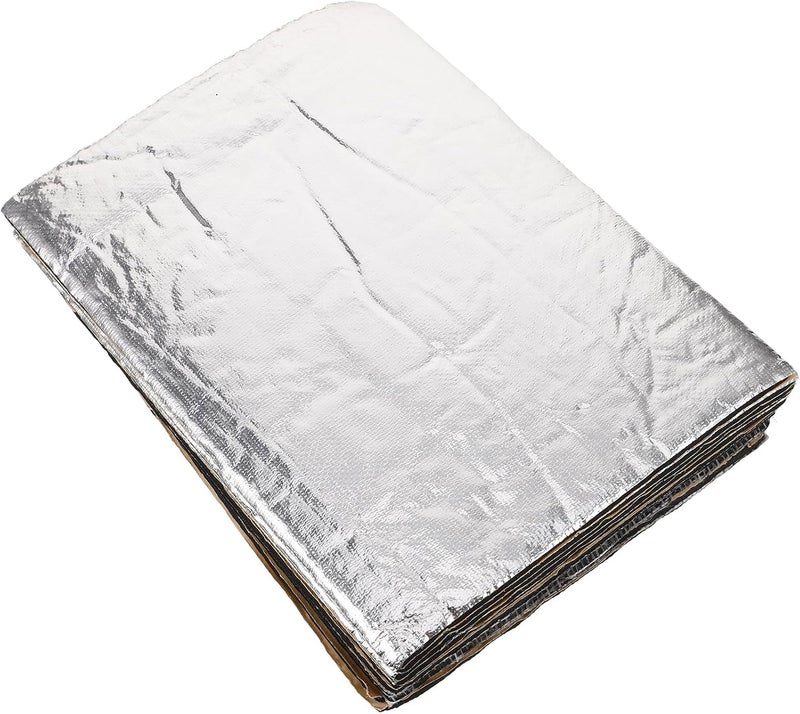 Healeved Automotive Heat Shield Sound Insulation Mat 10pcs 25x18cm Fiberglass Pads Thermal Sound Deadener for Car Engine Hood and Door Noise Reduction - Image 1