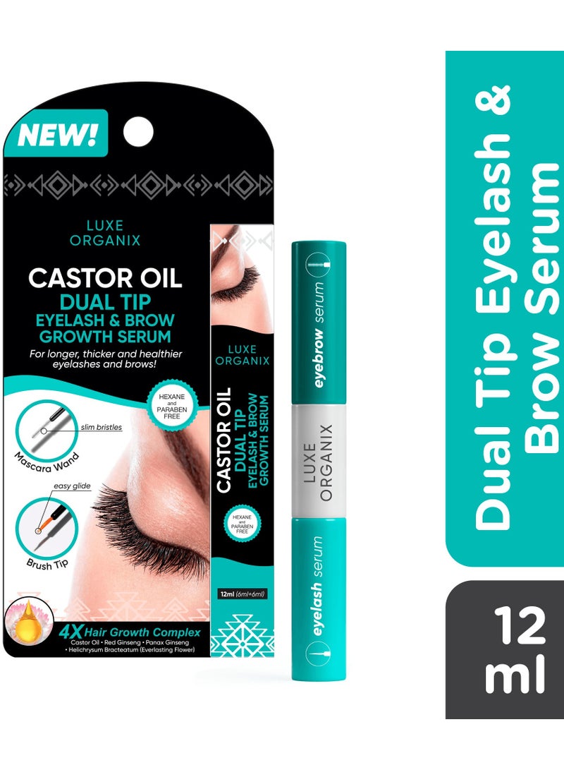 لوكس أورغانيكس سيروم نمو الرموش والحواجب بزيت الخروع بطرفين - 12 مل - Image 3
