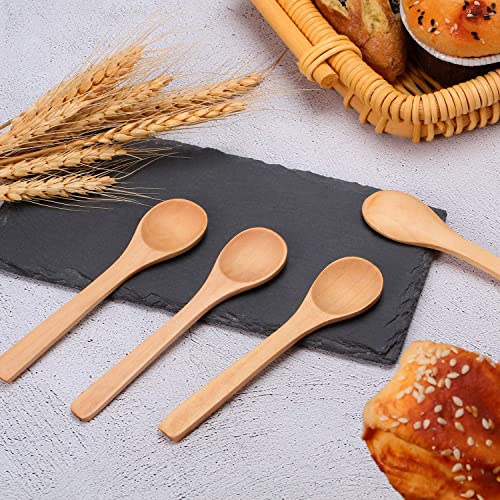 Shruthi Wooden Mini Spoon [13 CM ] for Small Containers, Handmade Wooden Spoon for Tea, Coffee, Sugar, Condiments & Spices (12 Packs) - Image 5