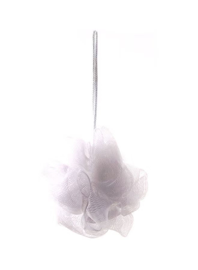 Plastic Textured Loofah Sponge, White Exfoliating Bath & Shower Scrubber, 10 × 10 cm Body Cleansing Loofah for Daily Skin Care, Home & Travel Use - Image 1