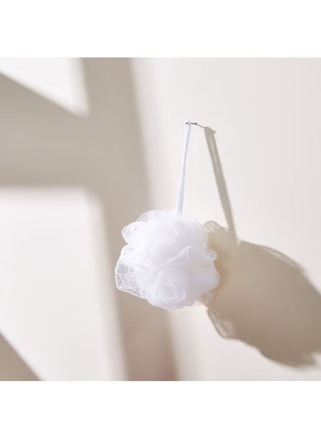 Plastic Textured Loofah Sponge, White Exfoliating Bath & Shower Scrubber, 10 × 10 cm Body Cleansing Loofah for Daily Skin Care, Home & Travel Use - Image 3